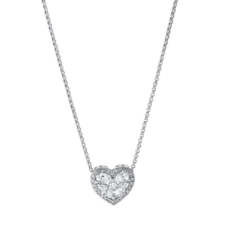 Collier 18 kt WG "Herz"