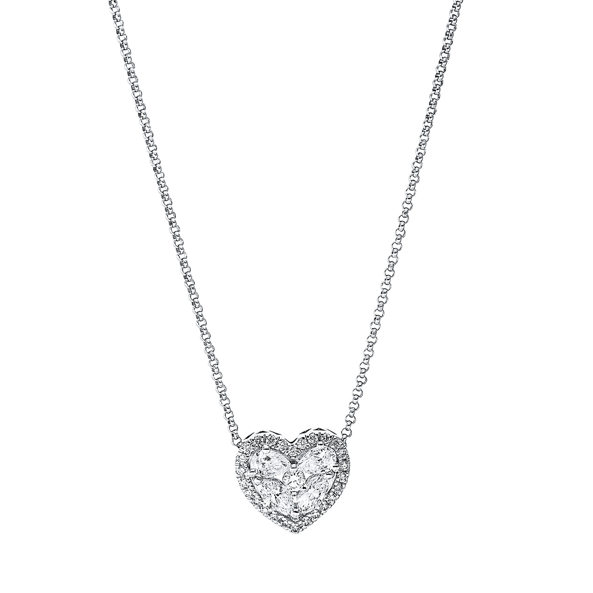 Collier 18 kt WG "Herz"