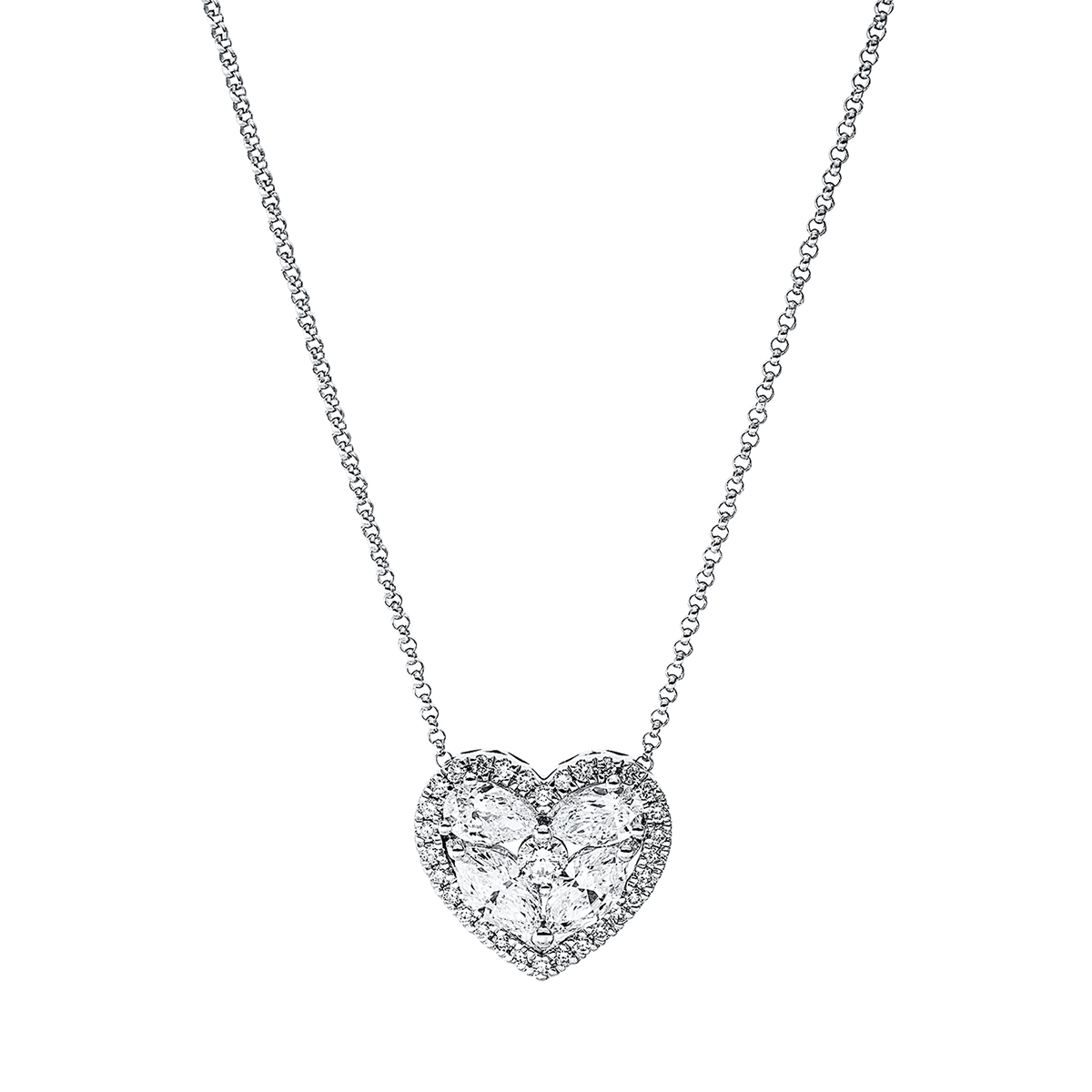 Collier 18 kt WG "Herz"