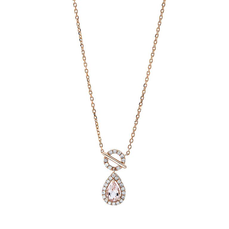 Collier 18 kt RG, mit ZÖ 41 cm