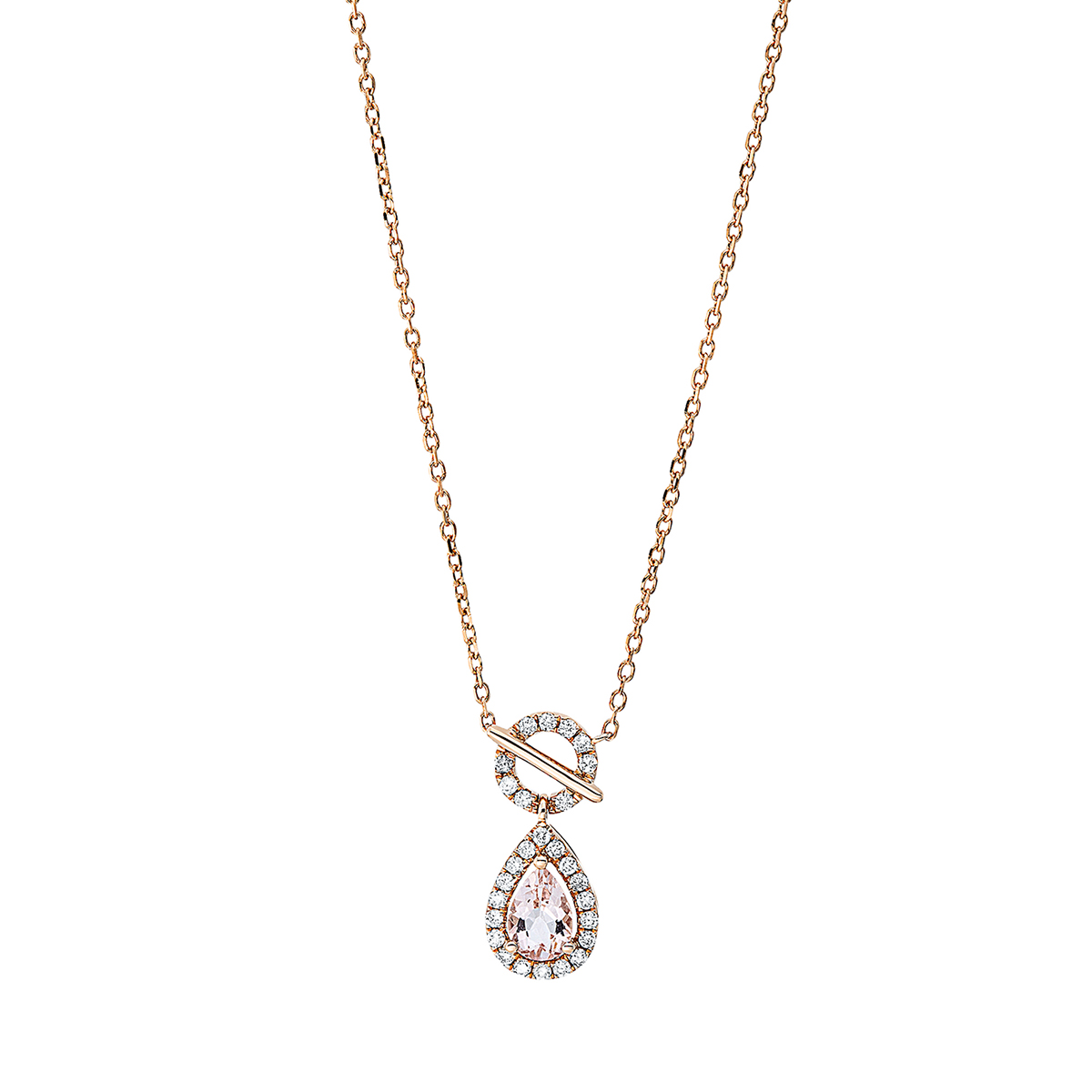 Collier 18 kt RG, mit ZÖ 41 cm