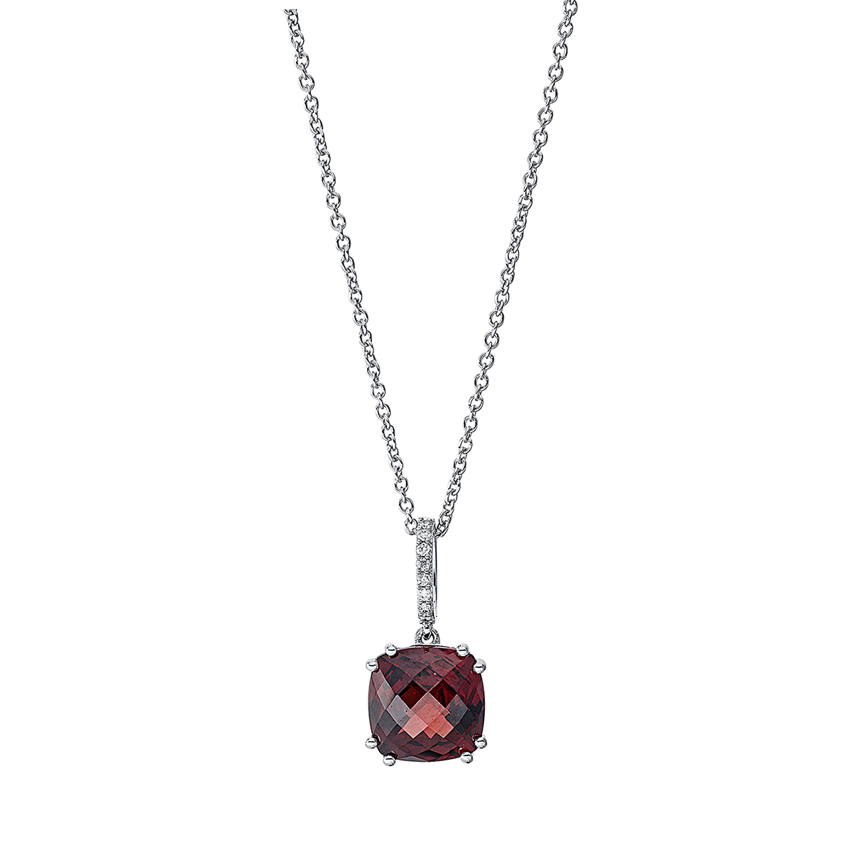 Collier 4er-Krappe 18 kt WG, mit ZÖ 42 cm