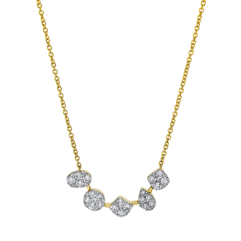 Collier 18 kt GG+WG