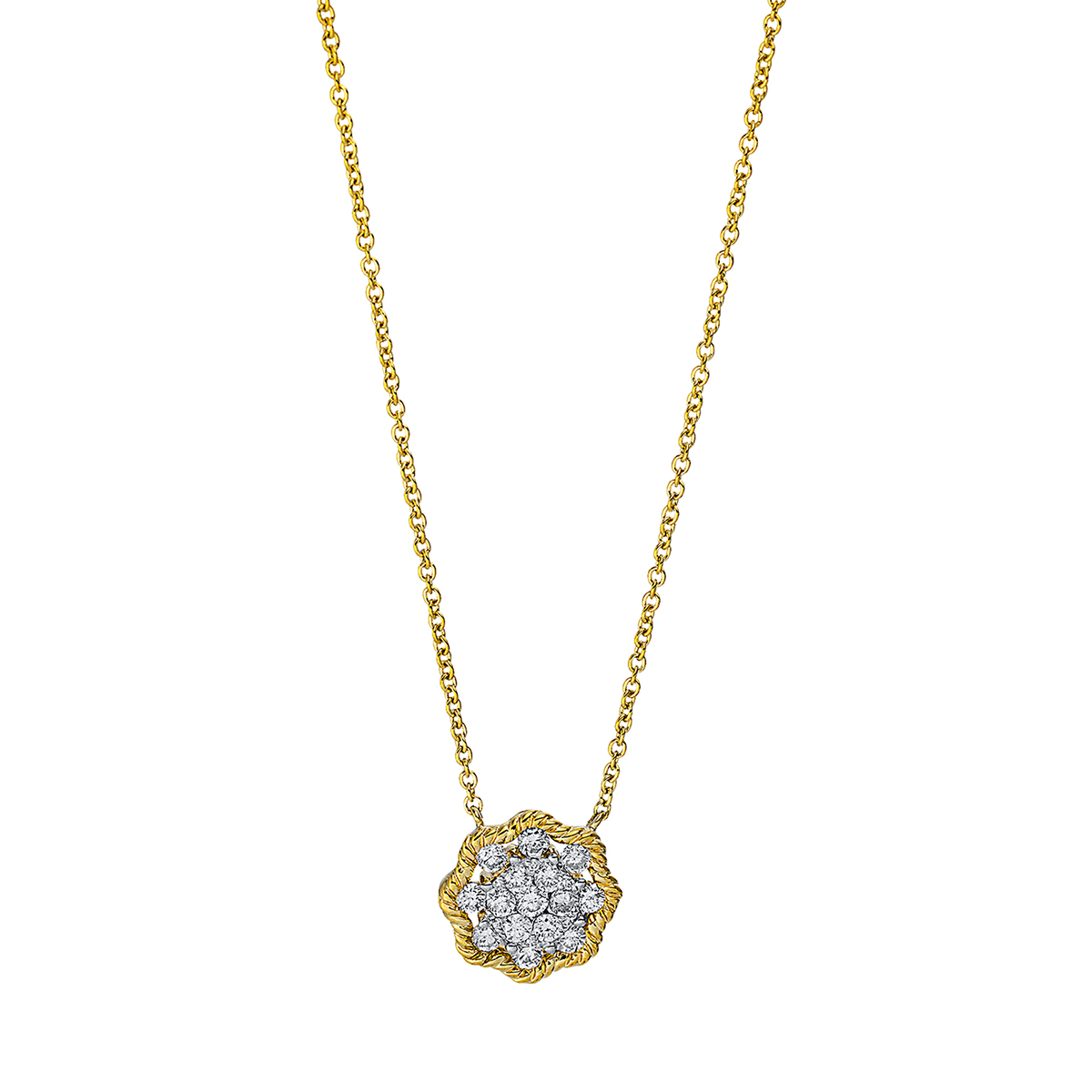 Collier 18 kt GG+WG