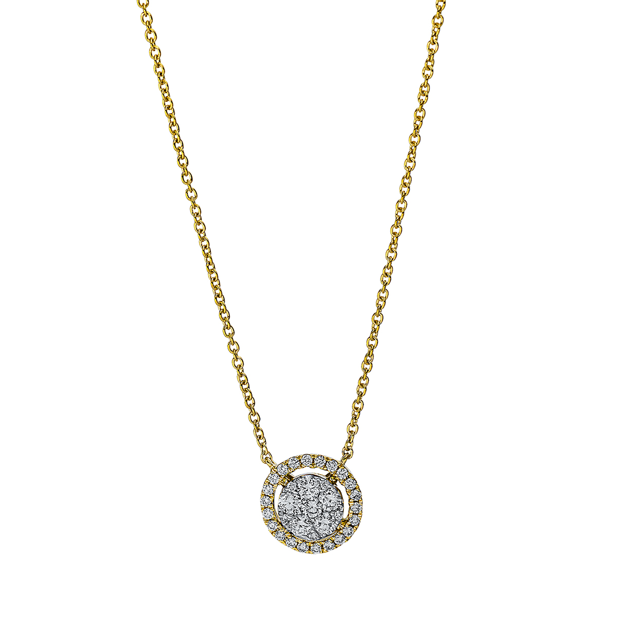 Collier 18 kt GG+WG