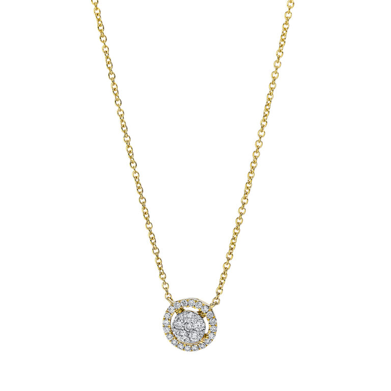 Collier 18 kt GG+WG