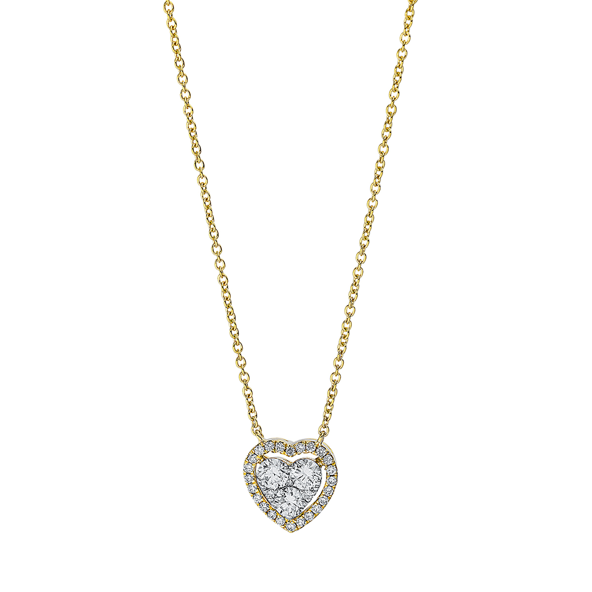 Collier 18 kt GG+WG