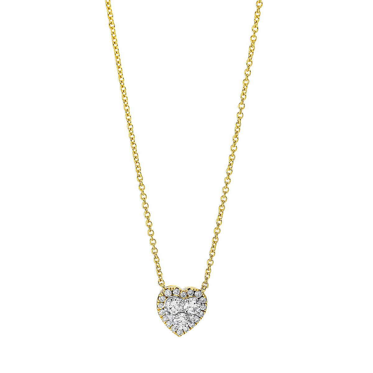 Collier 18 kt GG+WG