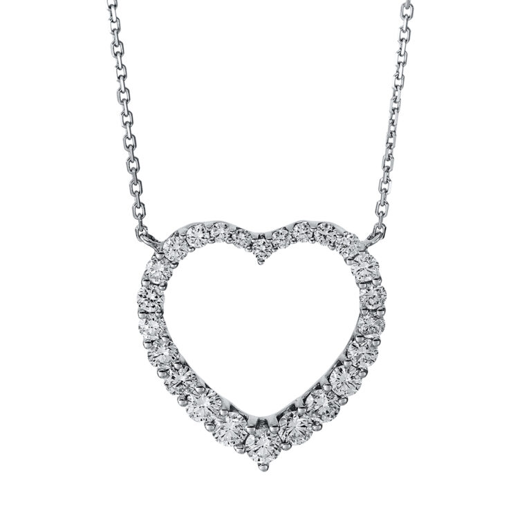 Collier 18 kt WG "Herz"