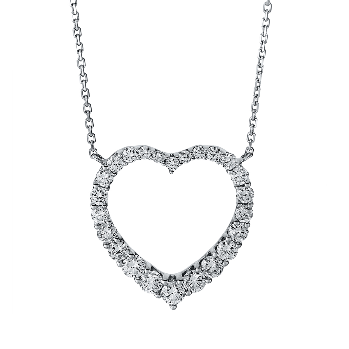 Collier 18 kt WG "Herz"