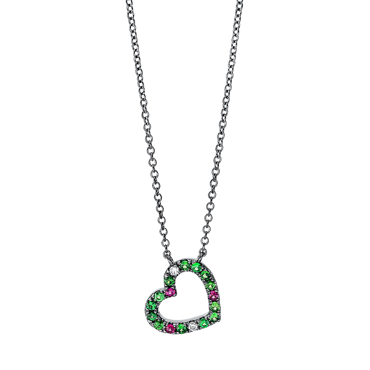 Collier 18 kt WG "Herz"