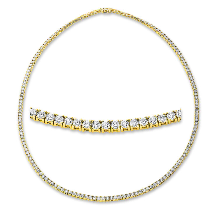Collier 4er-Krappe 18 kt GG