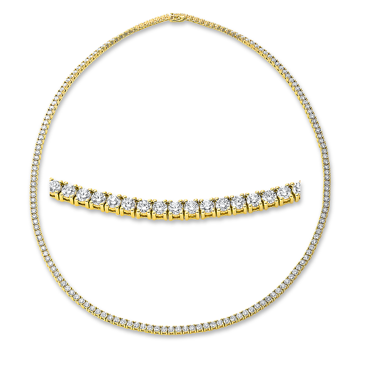 Collier 4er-Krappe 18 kt GG
