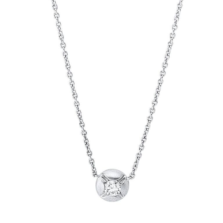 Collier 18 kt WG, mattiert