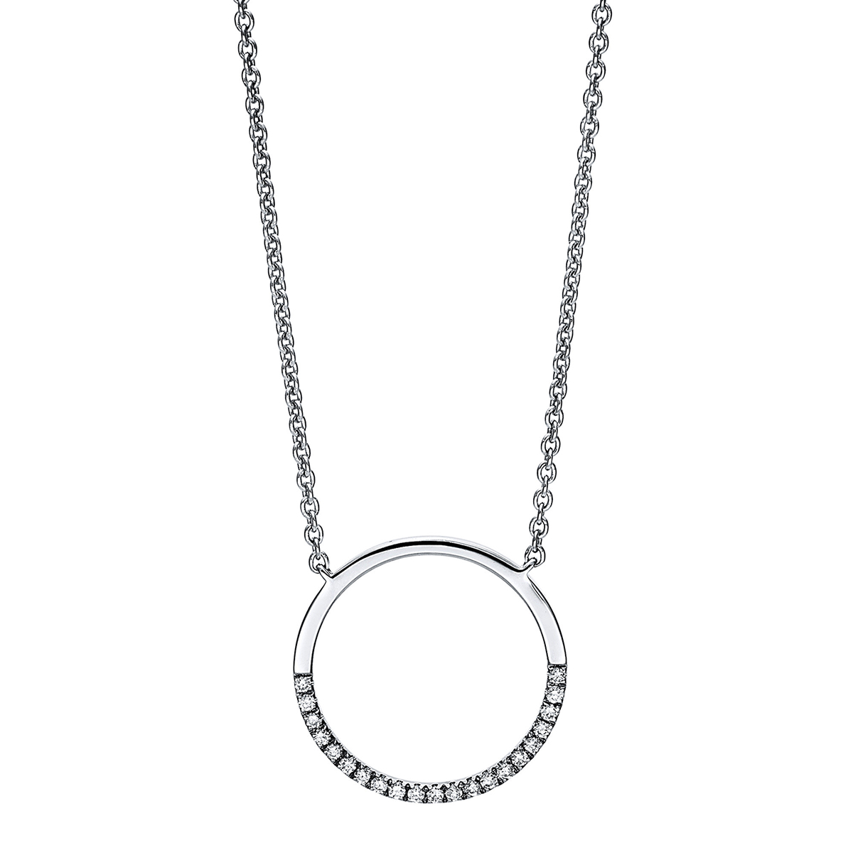 Collier 18 kt WG "Kreis"