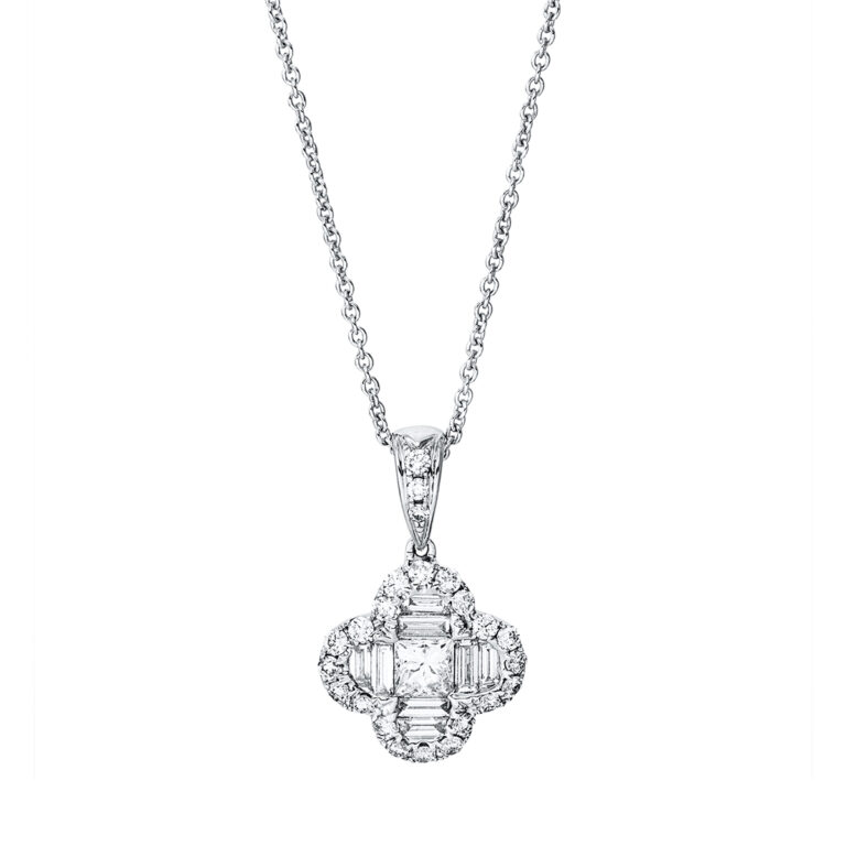 Collier 18 kt WG, mit Öse