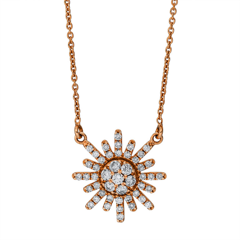 Collier 18 kt RG "Sonne"