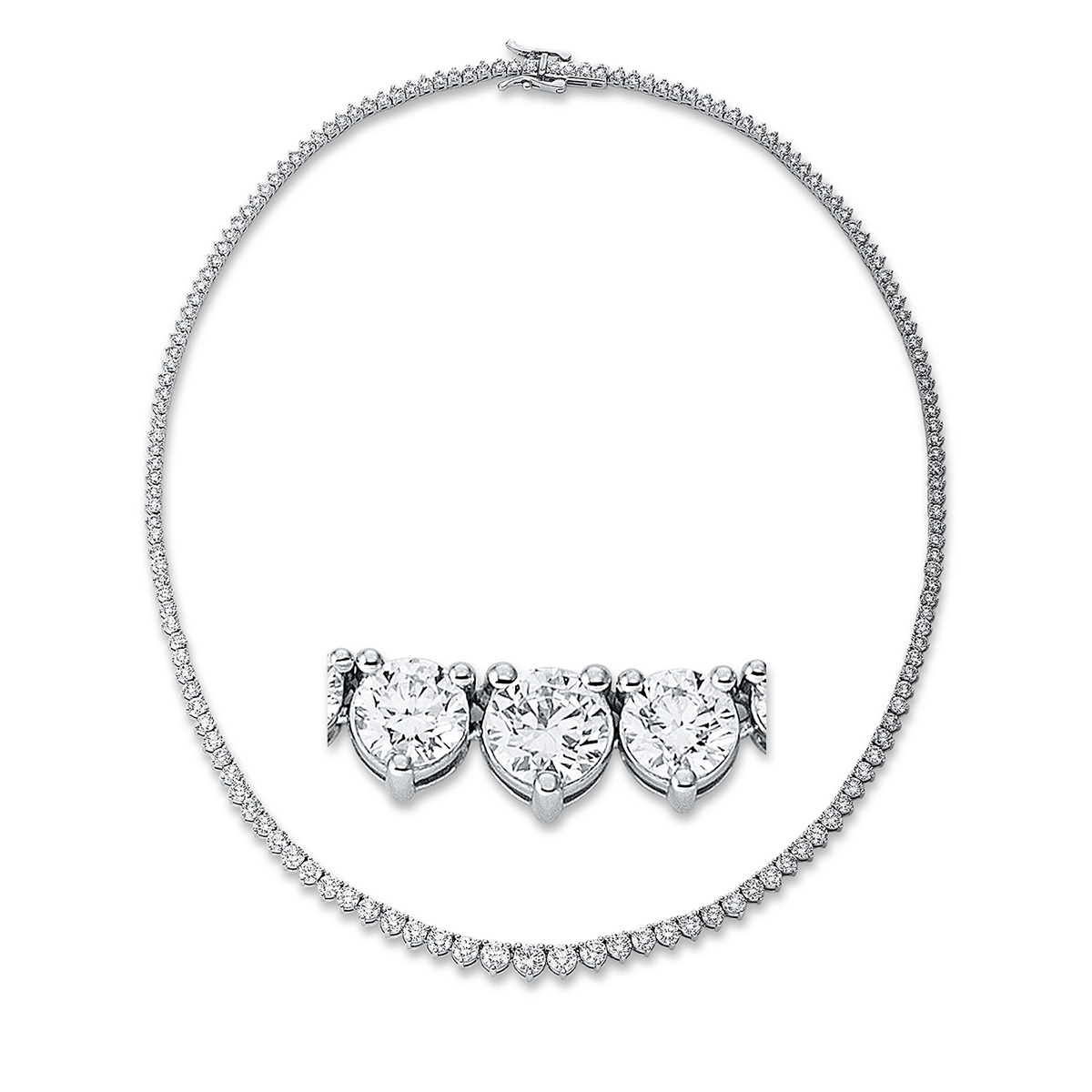 Collier 4er-Krappe 18 kt WG