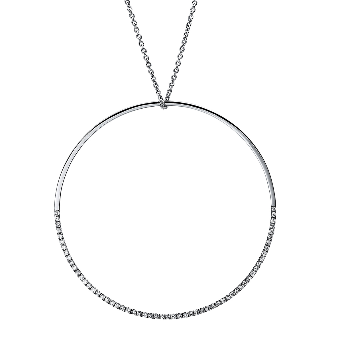 Collier 18 kt WG "Kreis"