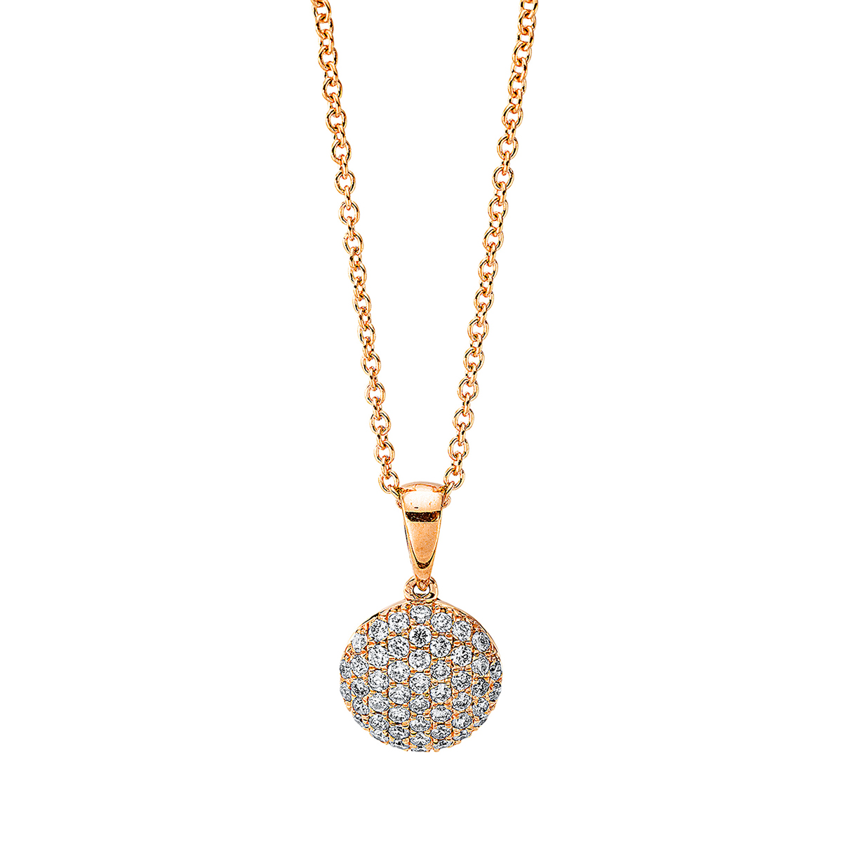 Collier 18 kt RG, mit ZÖ 40 cm + 42.5 cm