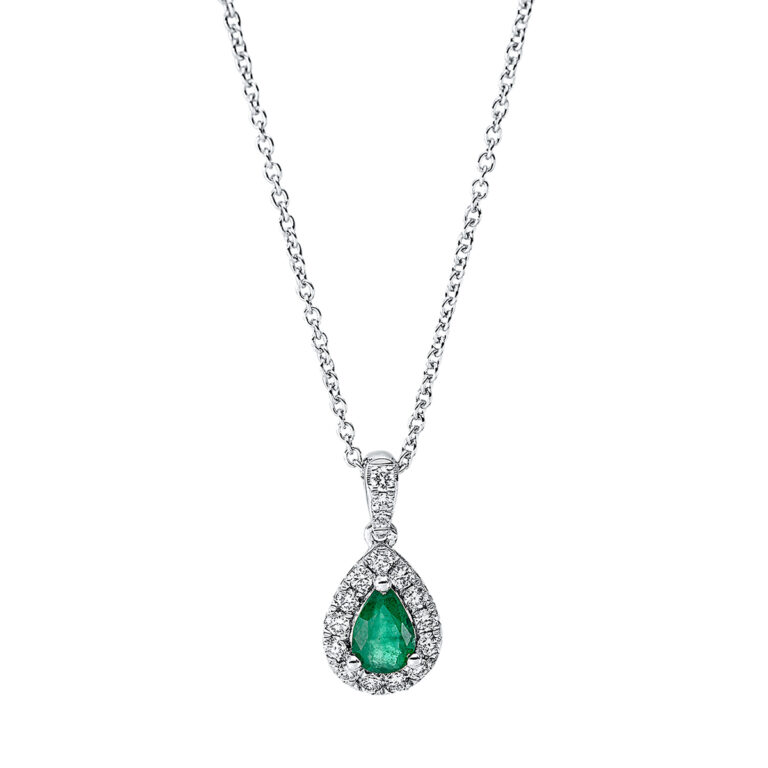 Collier 3er-Krappe 18 kt WG, mit ZÖ 40 cm + 42.5 cm