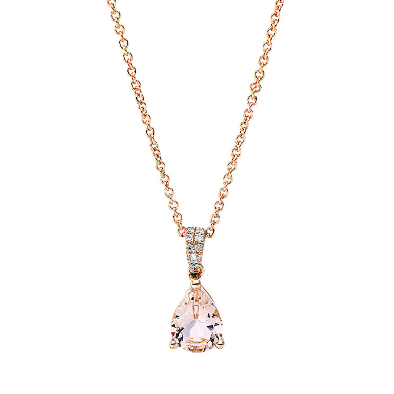 Collier 3er-Krappe 18 kt RG, mit ZÖ 40 cm + 42.5 cm