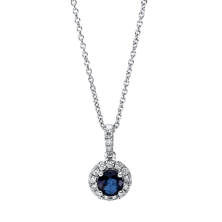 Collier 4er-Krappe 18 kt WG, mit ZÖ 40 cm + 42.5 cm