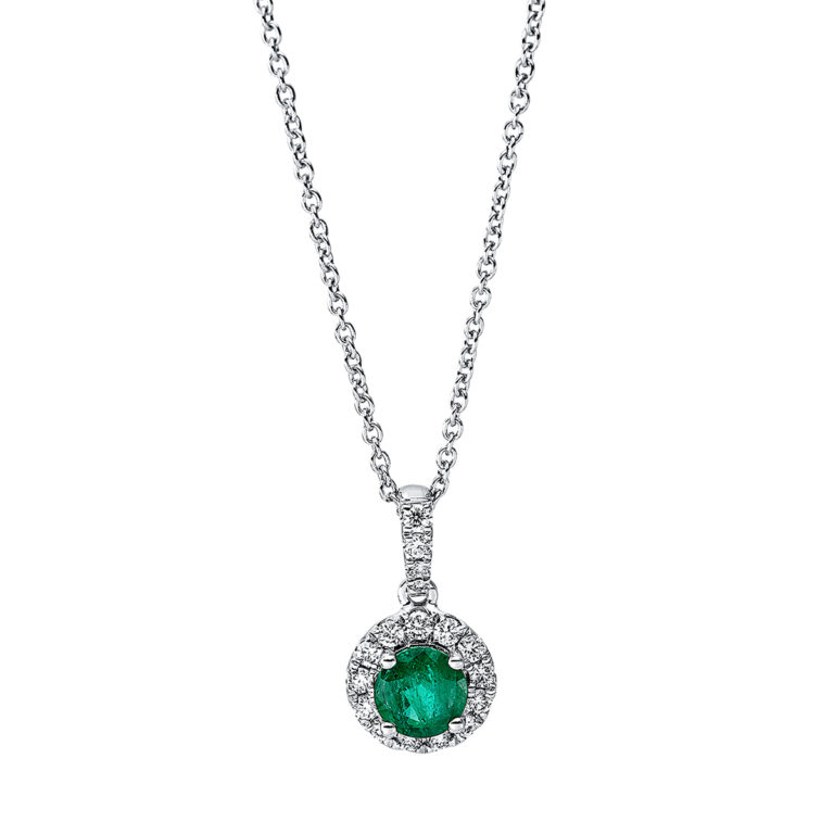 Collier 4er-Krappe 18 kt WG, mit ZÖ 40 cm + 42.5 cm
