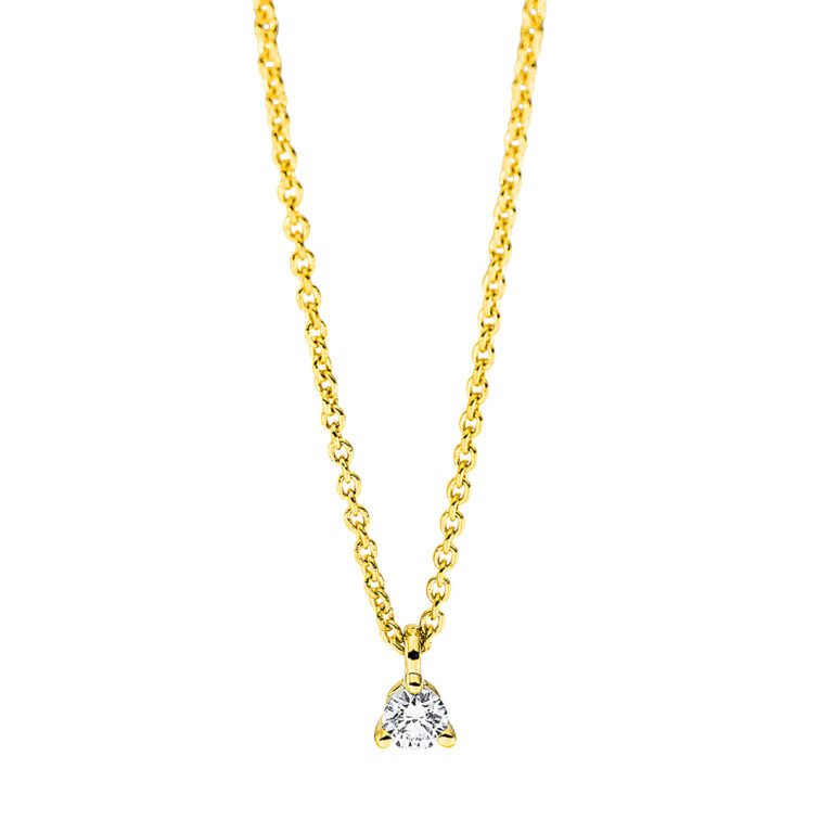 Collier 3er-Krappe 18 kt GG, mit Öse