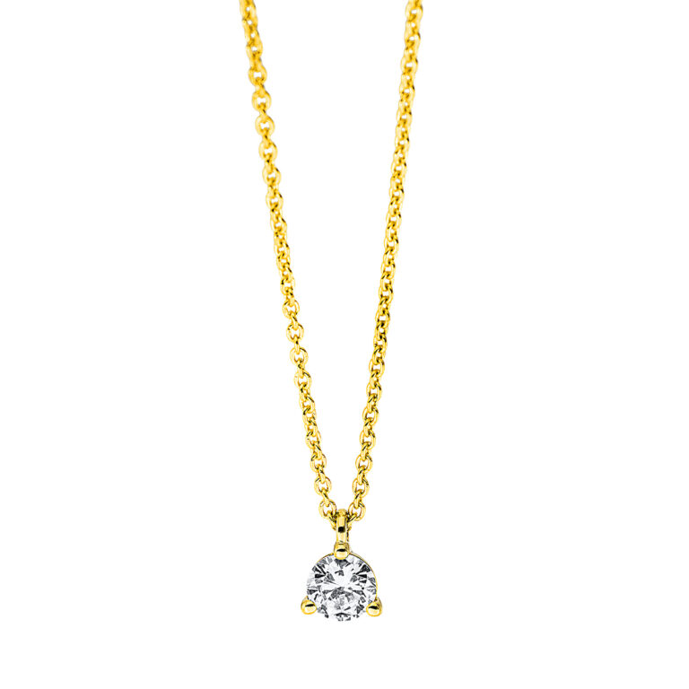 Collier 3er-Krappe 18 kt GG, mit Öse
