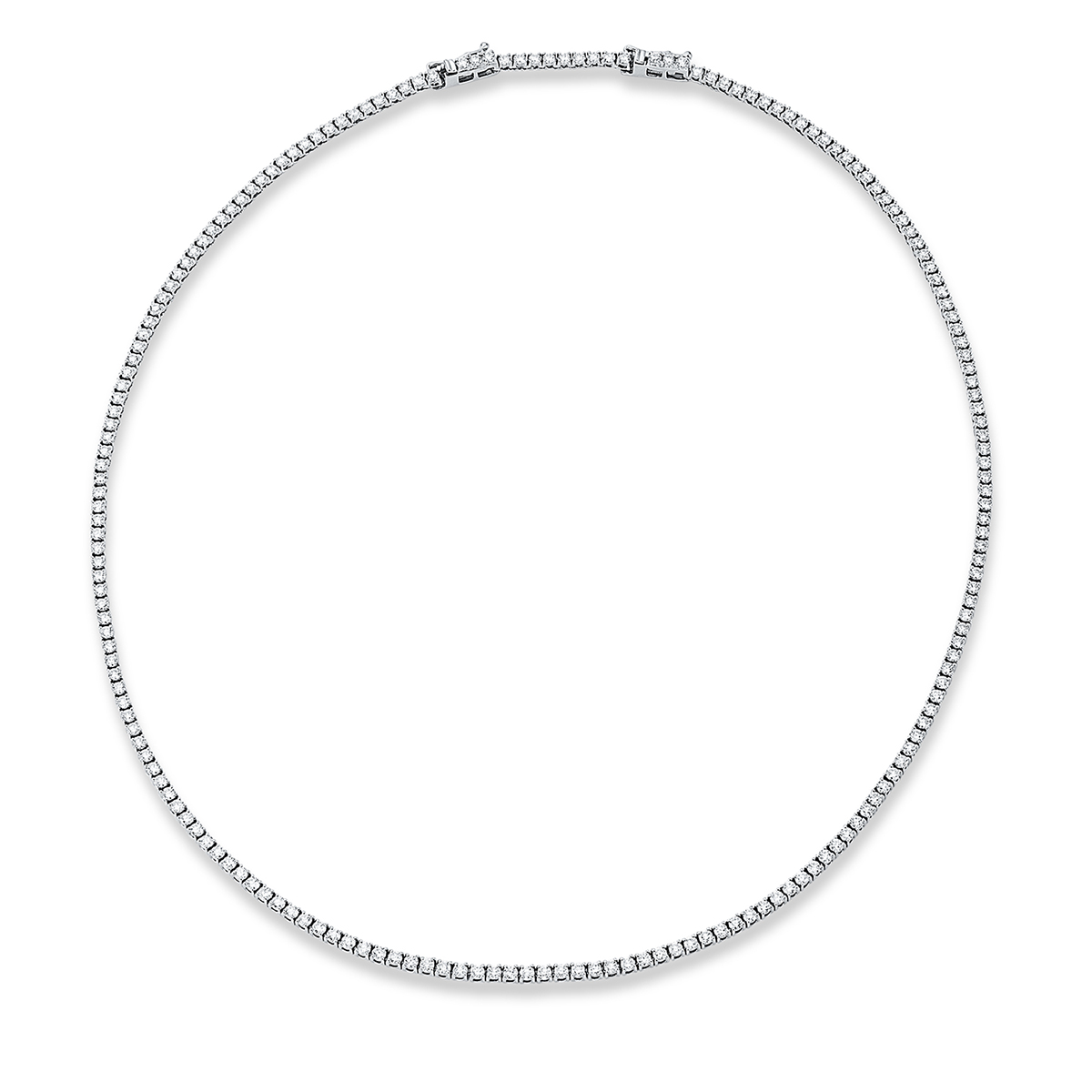 Collier 18 kt WG, mit ZÖ 42 cm