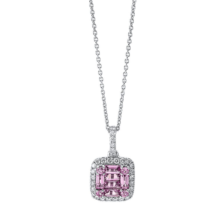 Collier 18 kt WG, mit Öse