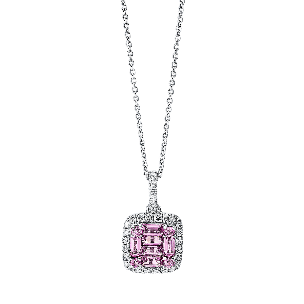Collier 18 kt WG, mit Öse