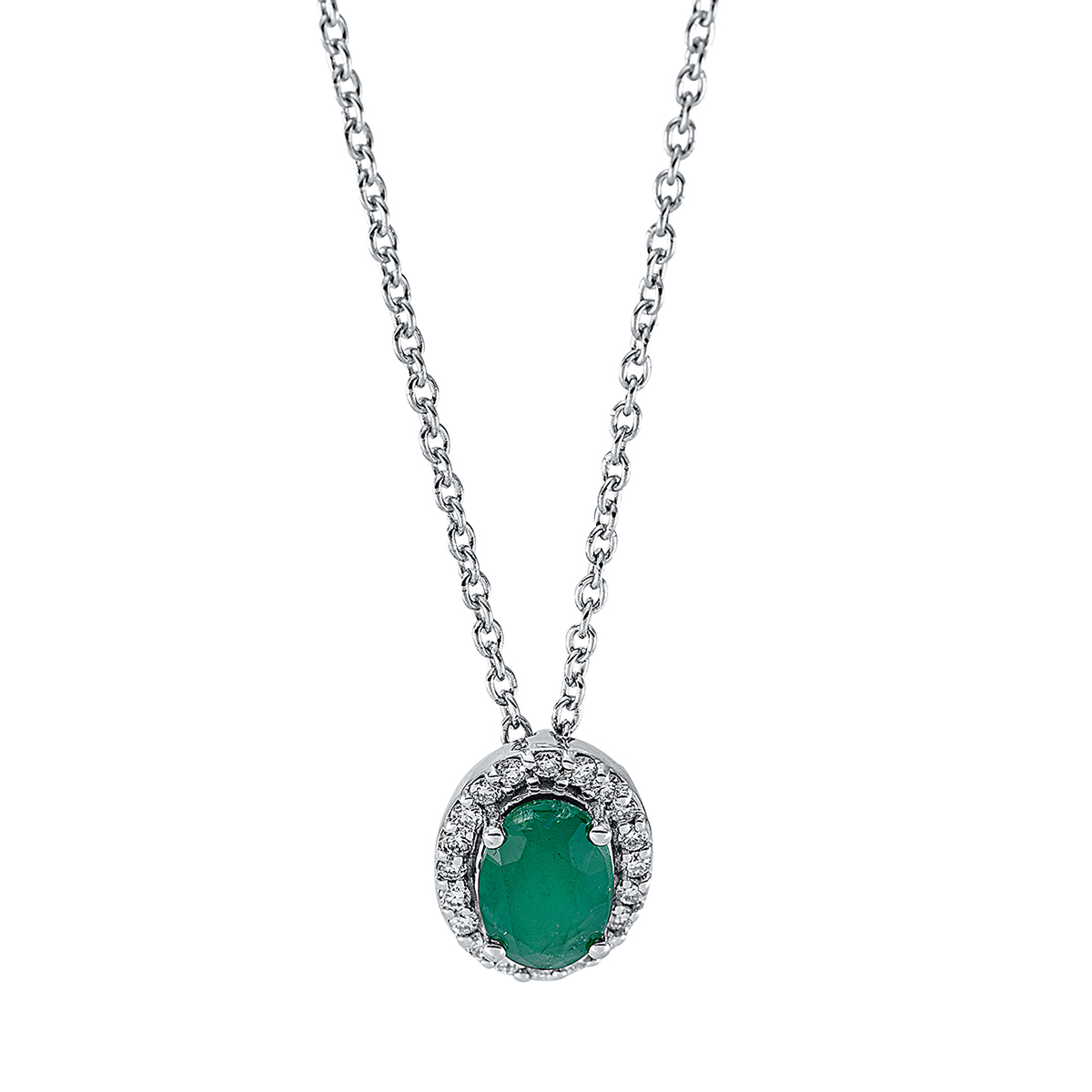 Collier 4er-Krappe 18 kt WG, mit ZÖ 42 cm