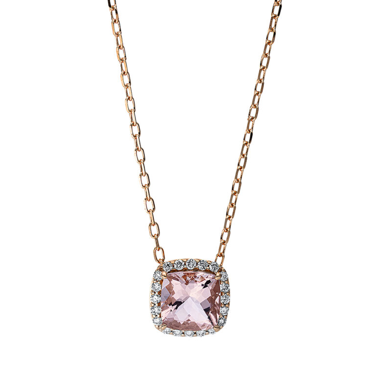 Collier 18 kt RG, mit ZÖ 40 cm + 43 cm