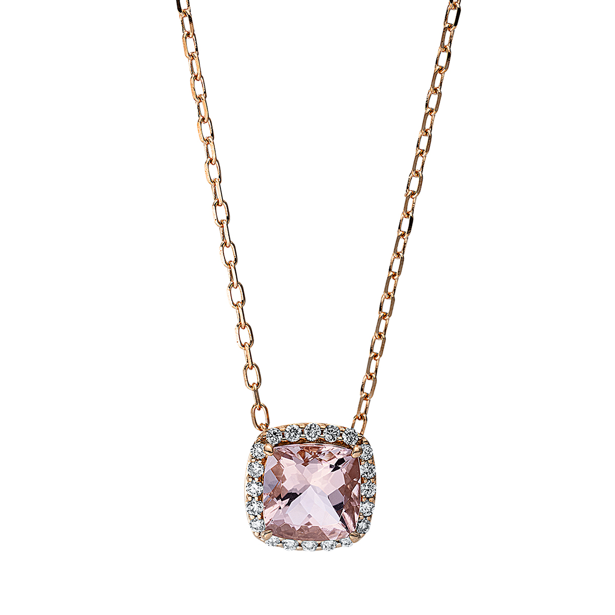 Collier 18 kt RG, mit ZÖ 40 cm + 43 cm