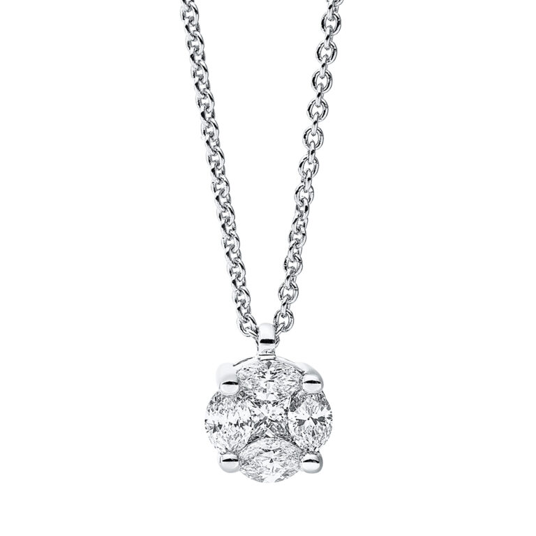 Collier 18 kt WG, mit Öse