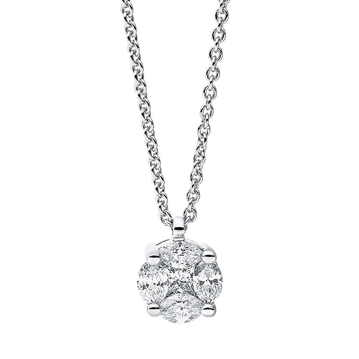 Collier 18 kt WG, mit Öse