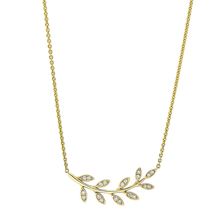 Collier 18 kt GG "Blatt"