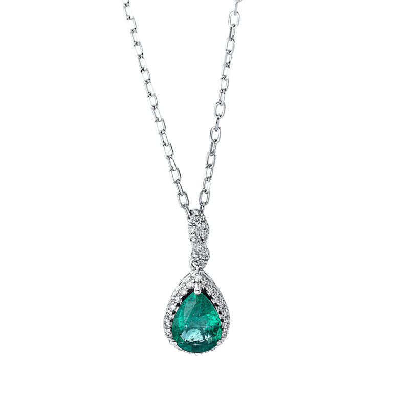 Collier 3er-Krappe 18 kt WG, mit ZÖ 40 cm + 43 cm