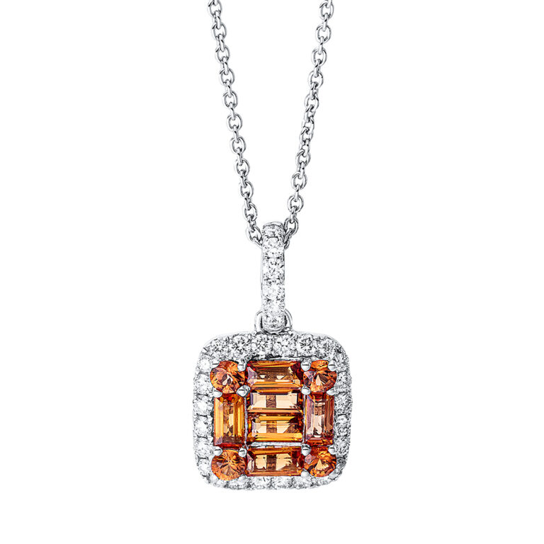 Collier 18 kt WG, mit Öse