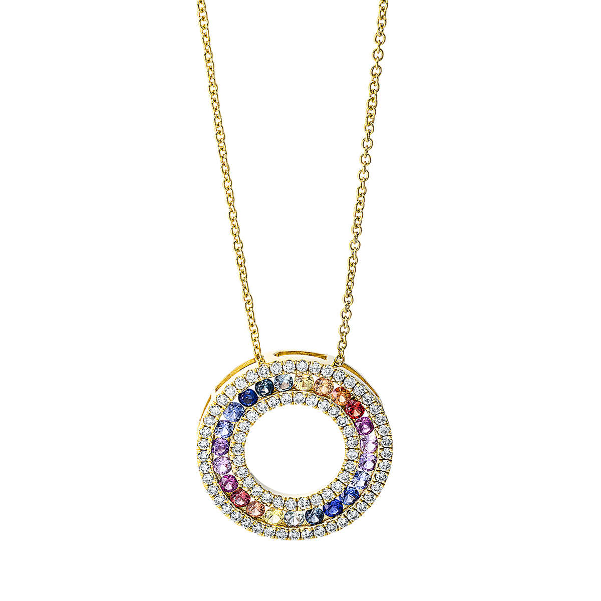 Collier 18 kt GG, mit ZÖ 40 cm