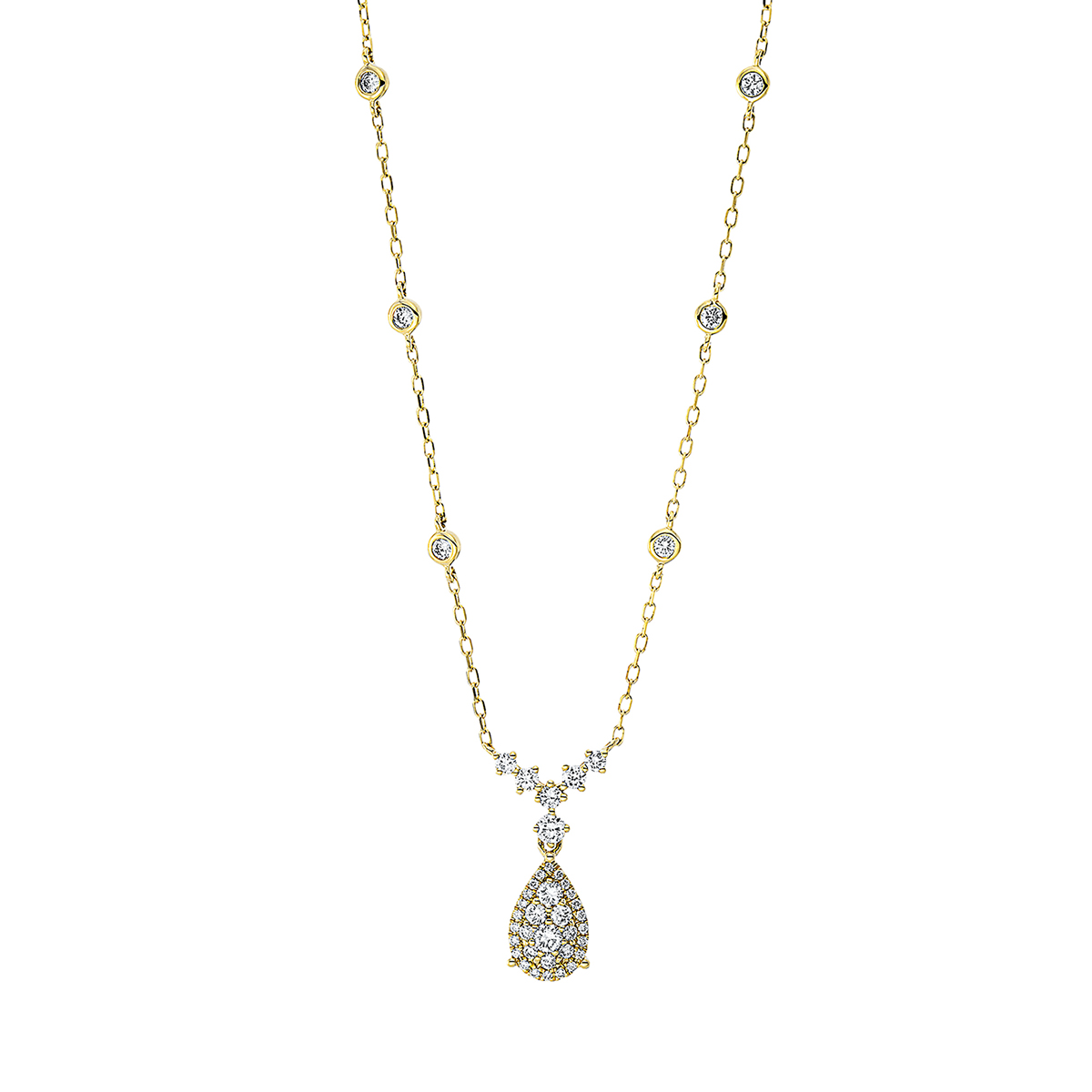Collier 18 kt GG, mit ZÖ 40 cm + 43 cm