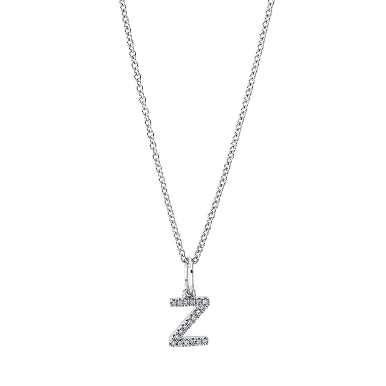 Collier 18 kt WG "Z", mit ZÖ 42 cm