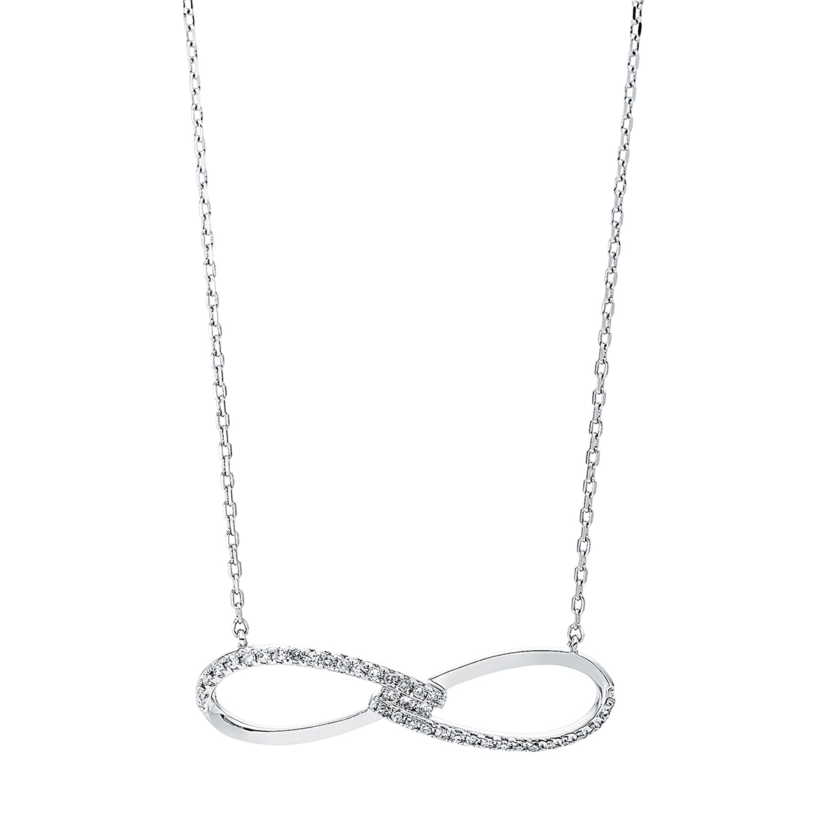 Collier 14 kt WG "Infinity"