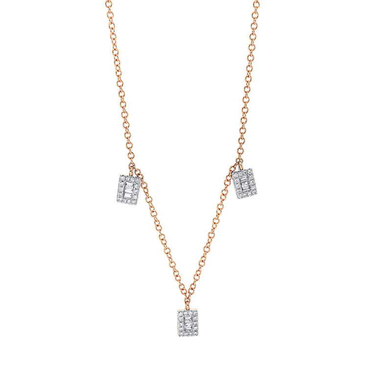 Collier 14 kt RG+WG