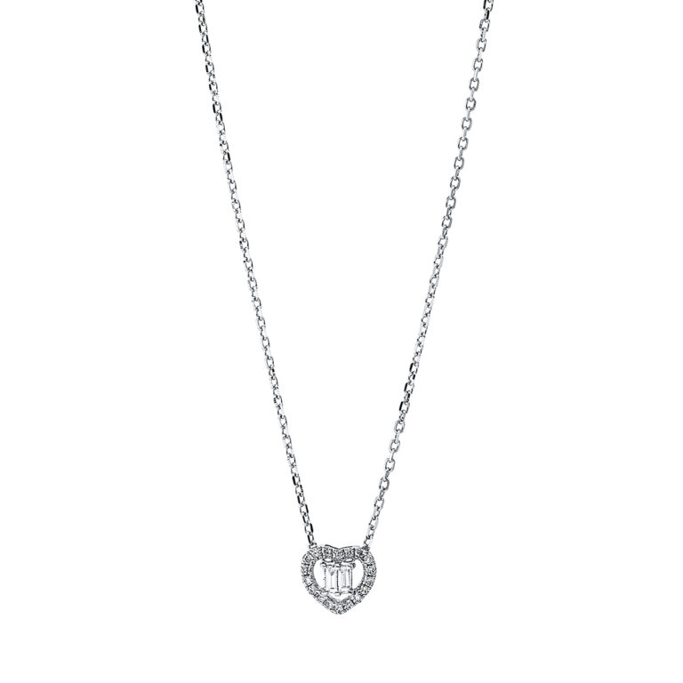 Collier 18 kt WG "Herz"