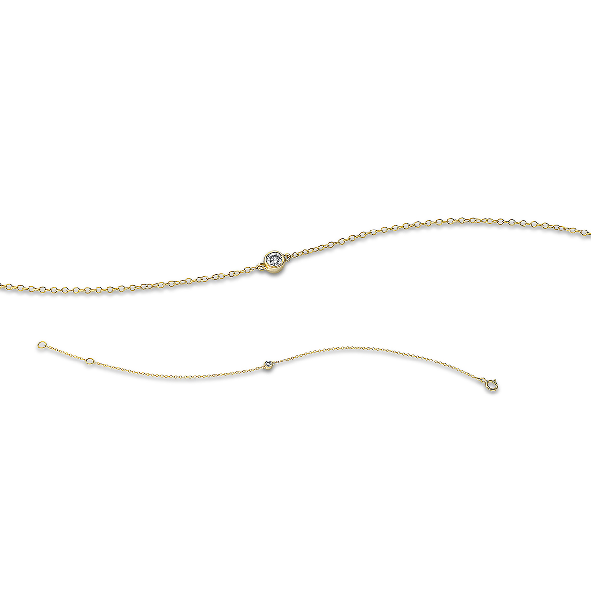 Armband Zarge 14 kt GG, ZÖ 15,5 cm