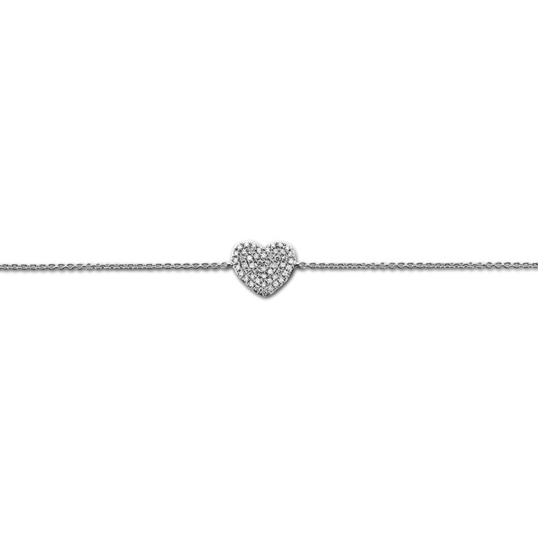 Armband 18 kt WG "Herz"