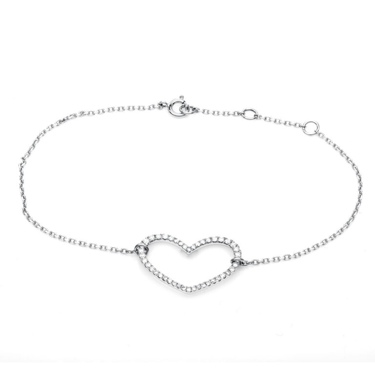 Armband 18 kt WG "Herz"